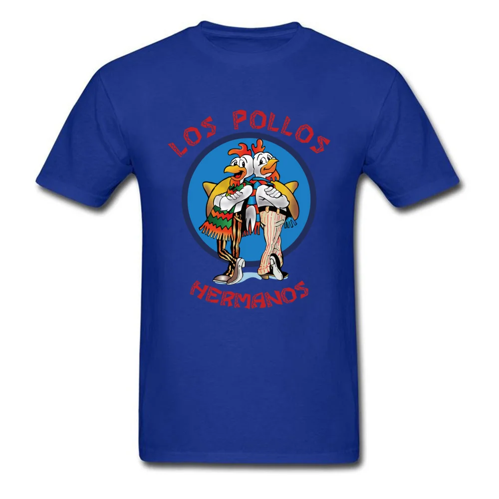 Camisetas de Los Pollos Hermanos, ropa informal con estampado Breaking Bad, camiseta de manga corta de algodón puro a la moda para hombres y