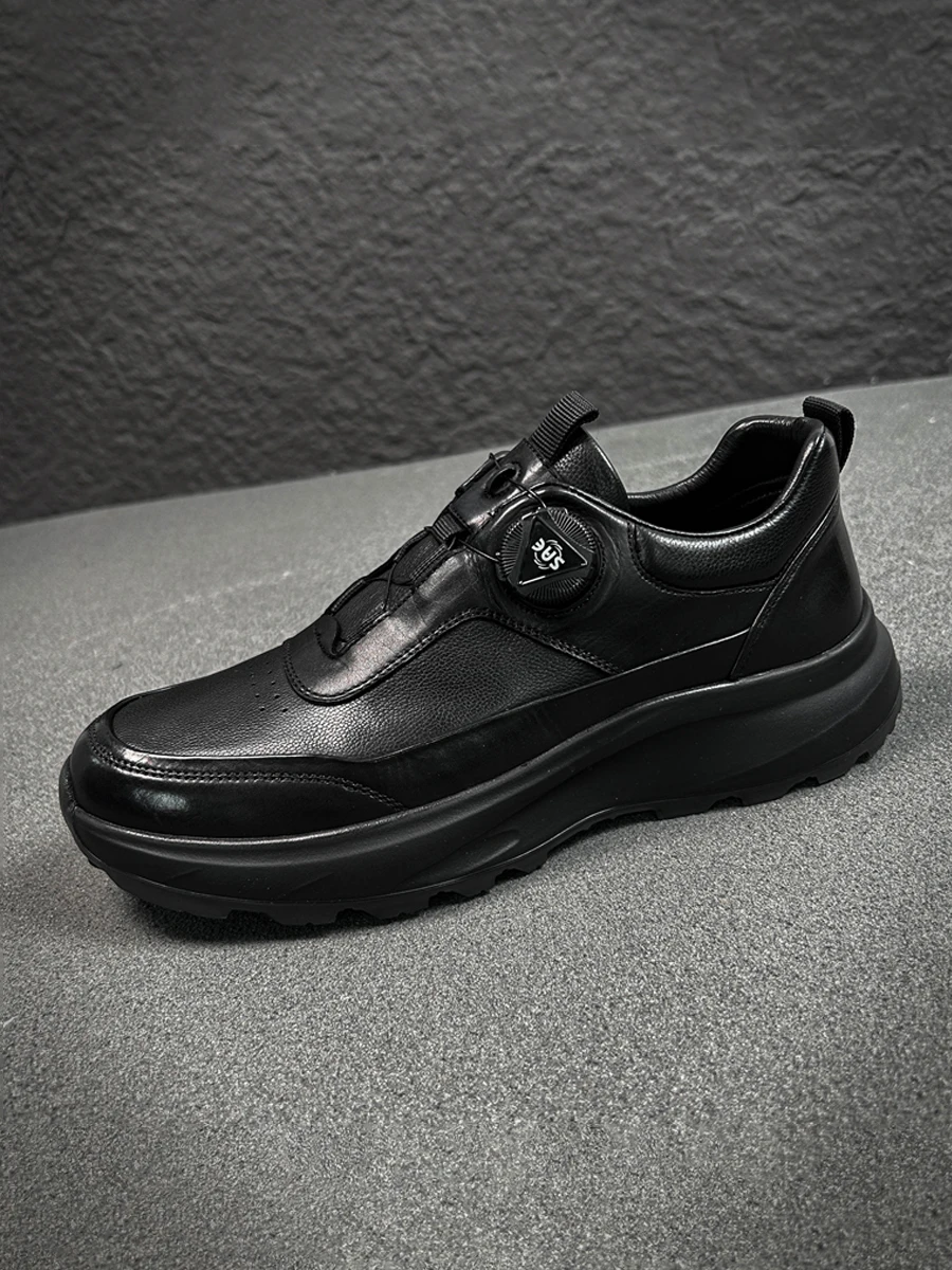 

Men's Sport Casual oes Full Top Layer Cowhide Lightweight Commuter Travel oes round Toe Lace up Breathable Rubber Sole