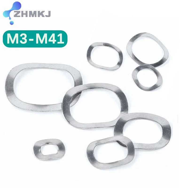 M3-M41 Wave Washer 304 Stainless Steel Bearing Shafts Three Wave Crest Type Spring Washer