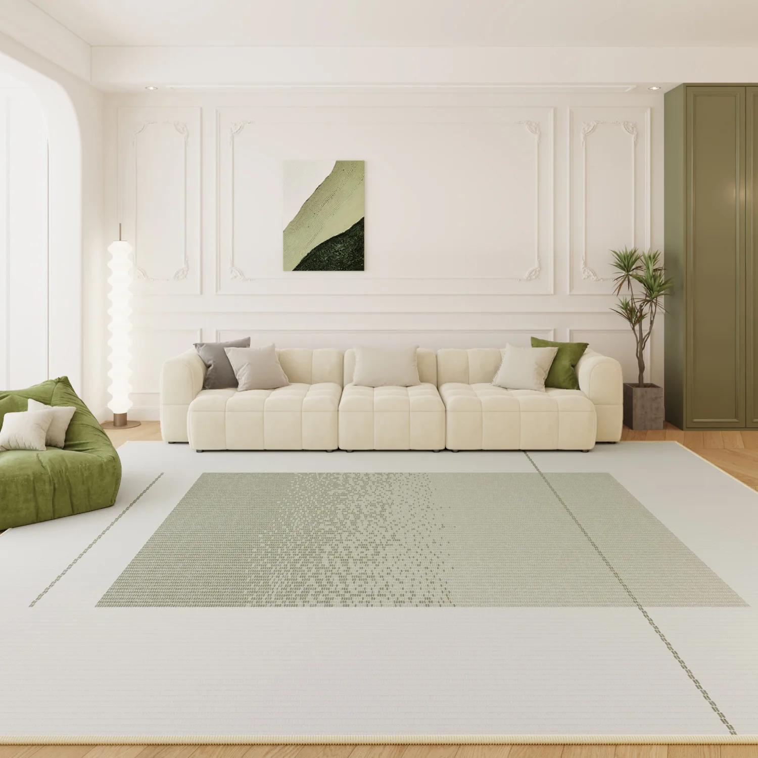 French Style Light Luxury Living Room Carpet Simple Sofa Coffee Table Floor Mat Easy to Clean Customize Large Home Area Rug Mat