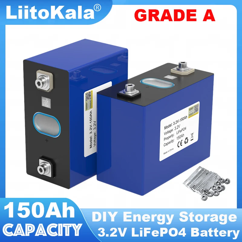 New 3.2V 150Ah LiFePO4 battery phosphate Cell DIY 4s 12v 24V Motorcycle Electric Car travel Solar inverter Batteries Duty-free