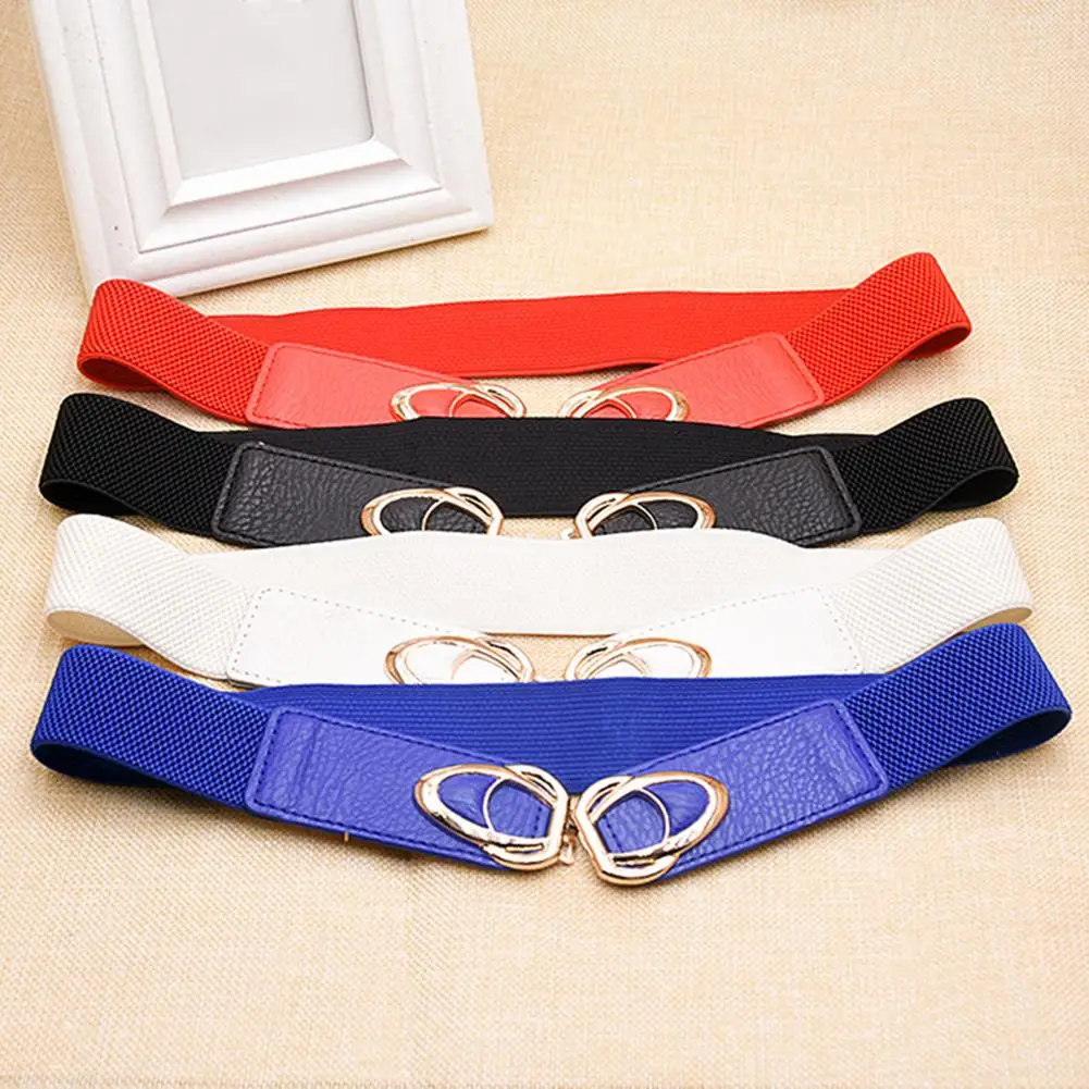 High Toughness  Trendy 5 Colors Optional Women Waist Belt High-tensile Waist Belt Metal Buckle   for Daily