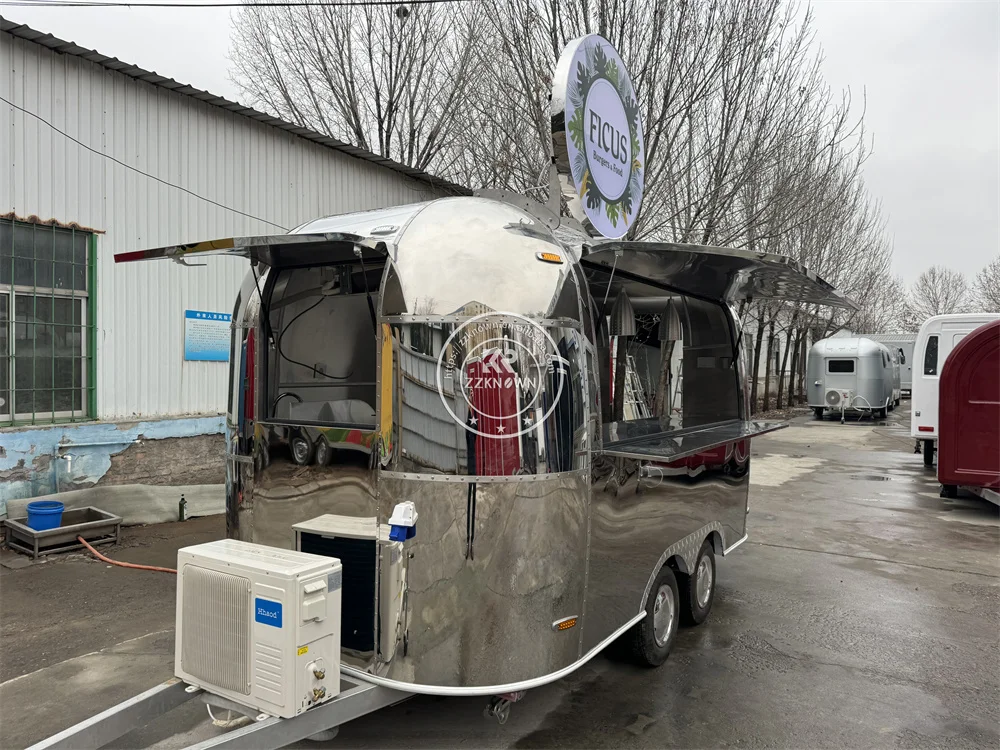 Máquina de venda automática personalizada do reboque, carrinho móvel do alimento, quiosque do café do petisco, inteiramente equipamentos da cozinha, caminhão do fast food para a venda