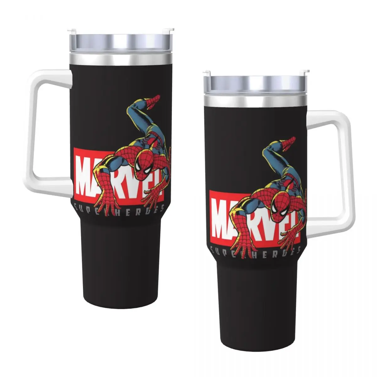 Stainless Steel Tumbler Spider-Man Coffee Mug Keep Heat Cold and Hot Car Mugs Driving Design Water Bottle