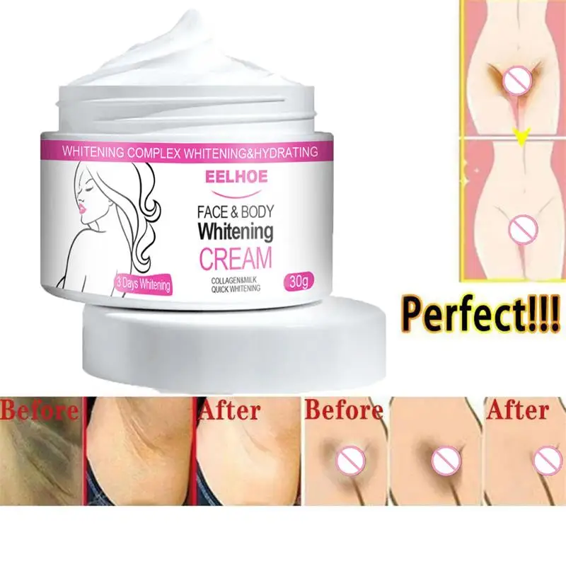 Crema iluminadora para cara y cuerpo, loción iluminadora de melanina interna para muslo, rodillas y axilas, nutritiva y suave para el cuidado de la