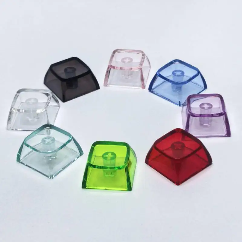 10Pcs Crystal PC XDA Keycap Gamer Mechanical Keyboard Transparent Clear Key Caps Cross-shaped Mechanical Keycaps