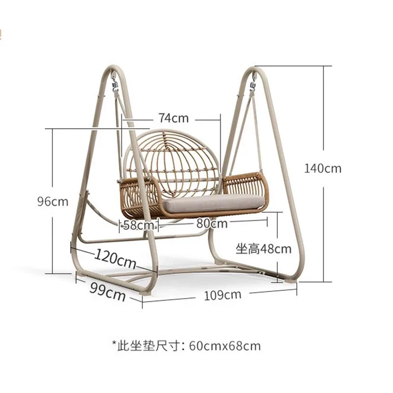 Premium Single Hanging Chair Cheap Bedroom Routdoor Swing Hanging Chair Hammock Garden Hangstoel Sitting Room Furniture