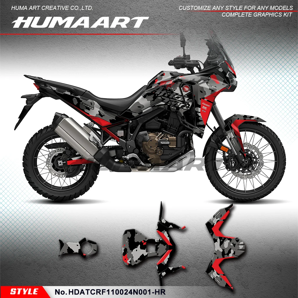 

HUMAART Sticker Sheet Adhesive Decals for Honda Africa Twin CRF 1100L 1000 L 2024 2025, Accessories, HDATCRF110024N001-HR
