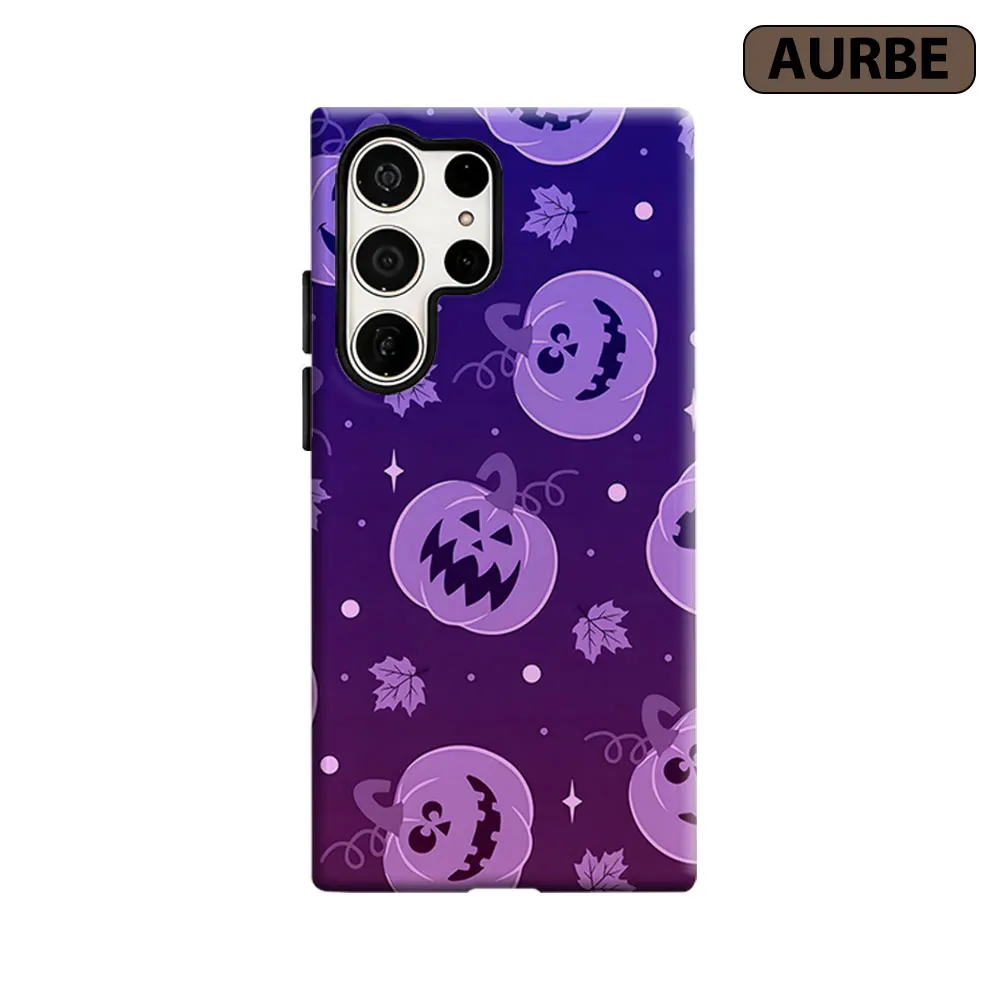 Pumpkin Halloween Phone Case For Samsung Galaxy S26 S25 S24 S23 Ultra Plus HD Hard Double Layer Film Cover