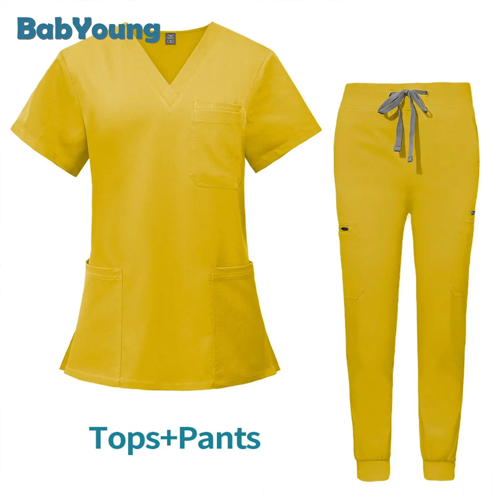 Veelkleurige Unisex Apotheek Met Korte Mouwen Verpleegkundige Uniform Ziekenhuisarts Werkkleding Orale Tandheelkundige Chirurgie Uniformen Medische Scrubs Sets