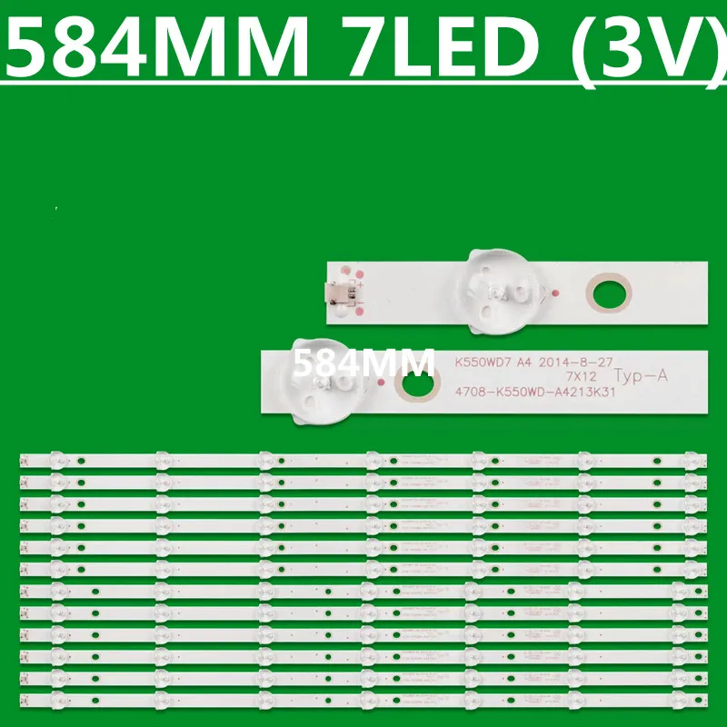 

LED Srip 7lamp For LE55D8800 LE55D88UD H55V8990 K550WD7 A4 4708-K550WD-A4213K21 4708-K550WD-A4213K31 55PFF5055/T3 55PFF5201/T3