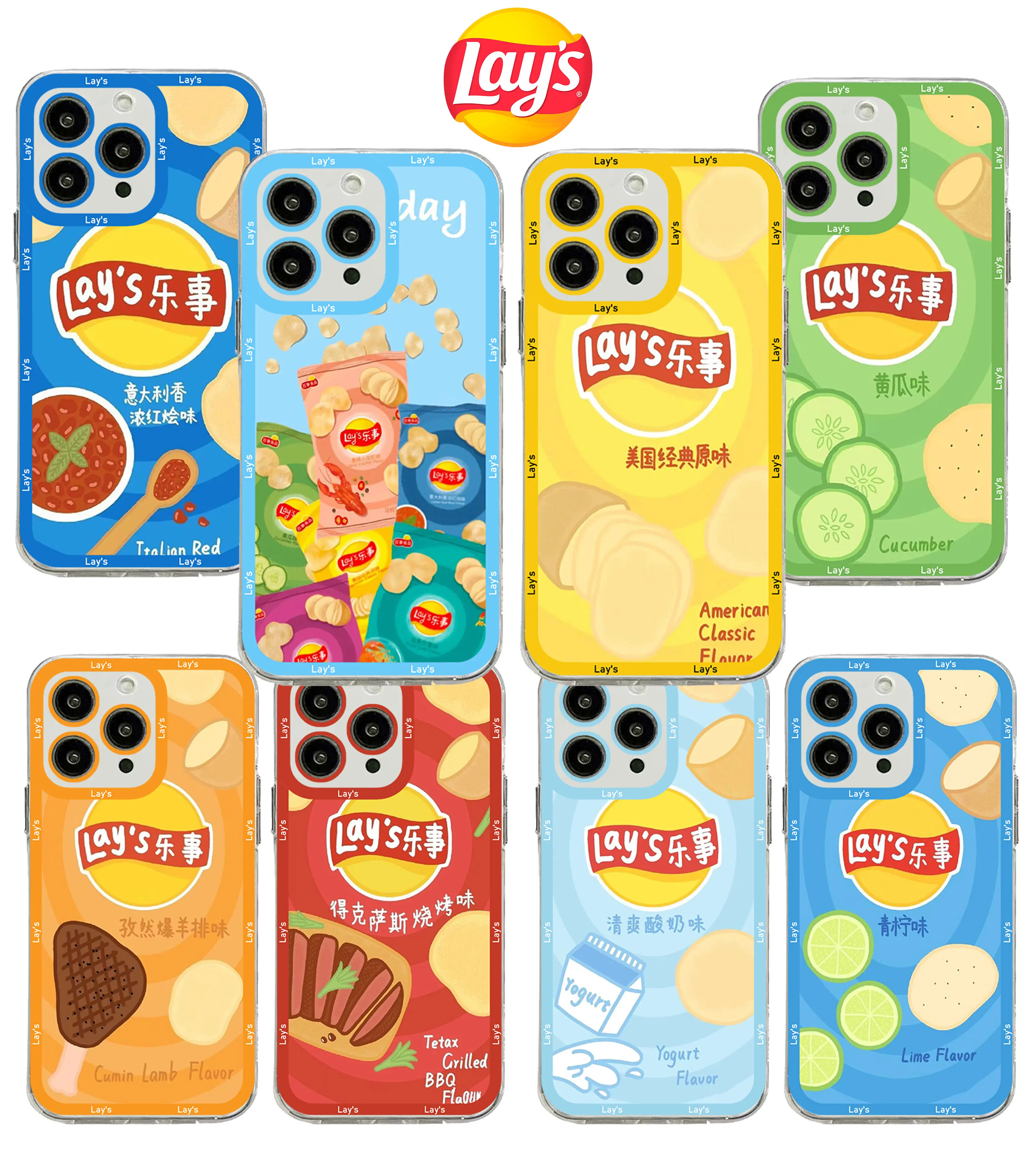 Snack Food Potato Lay’s Phone Case For Xiaomi Redmi Note 12C 11 10 Pro Plus 10C 9A 9C 9T K30 K40 K50 K60 4G 5G Transparent Capa