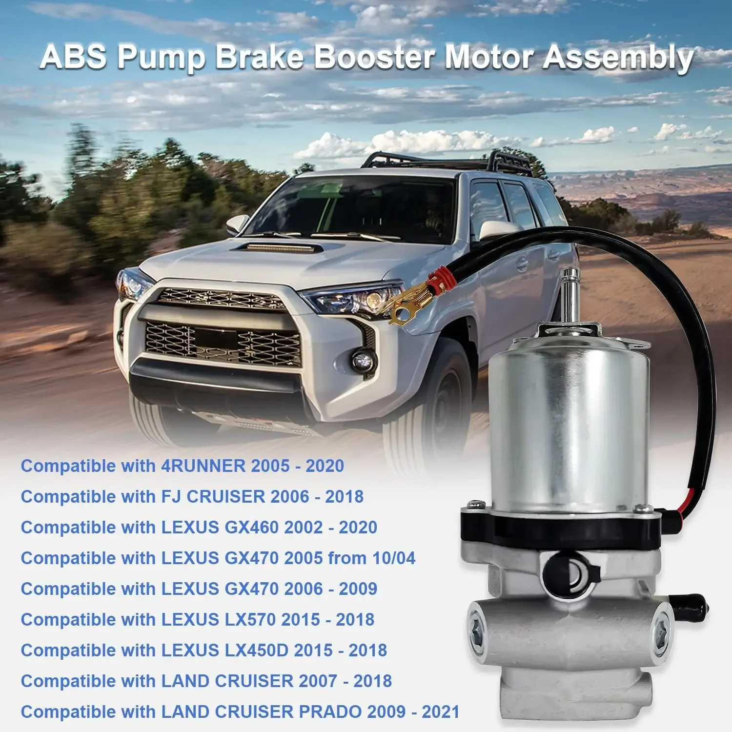 47960-60050 ABS Brake Booster Pump Motor For Toyota 4Runner For Lexus GX460 GX470 LX570 LX450D For Land Cruiser Prado 4796060050