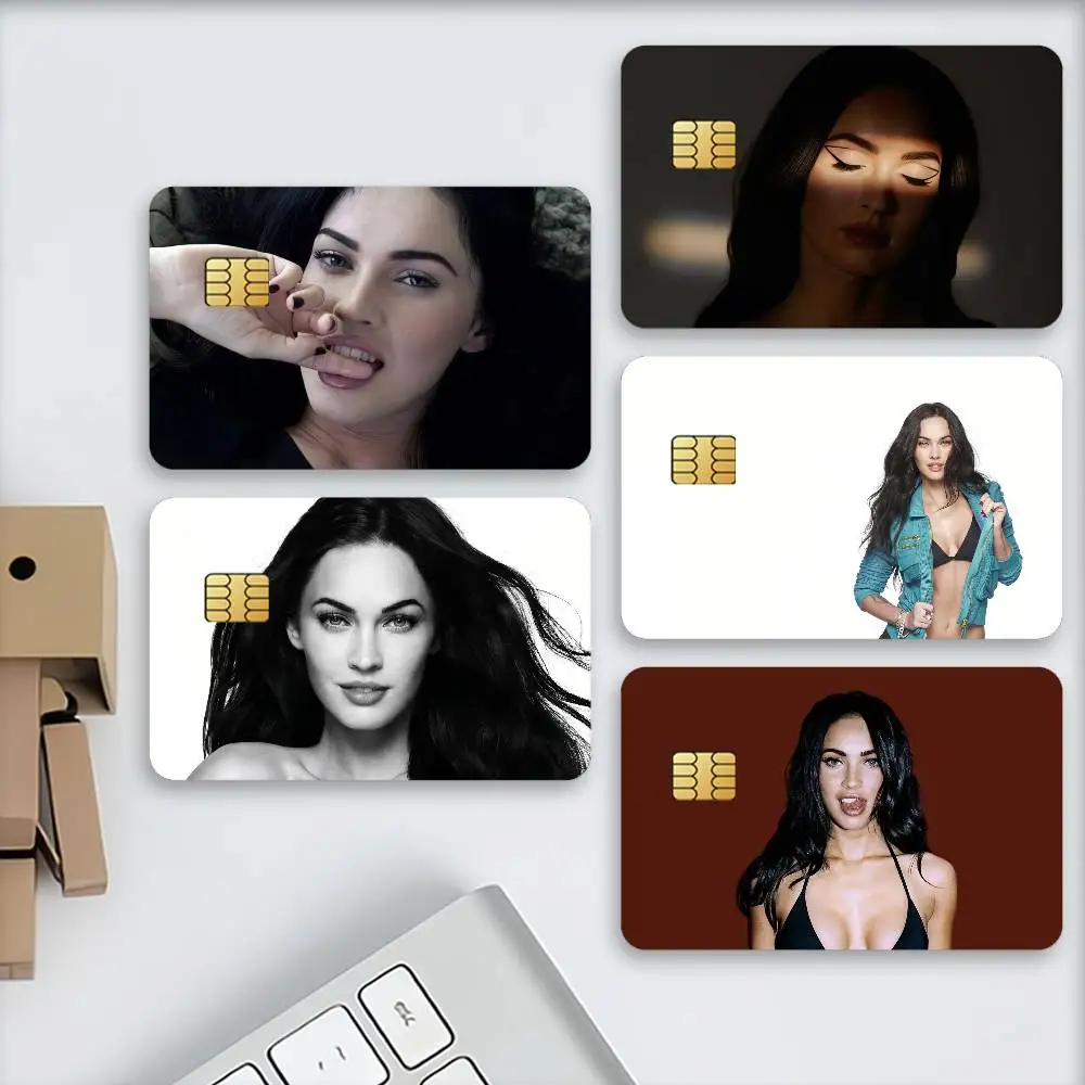 Actor Megan Fox Credit Card Stickers Skin For Bank Debit Decorative Protection Scratch-resistant Gift 4PCS