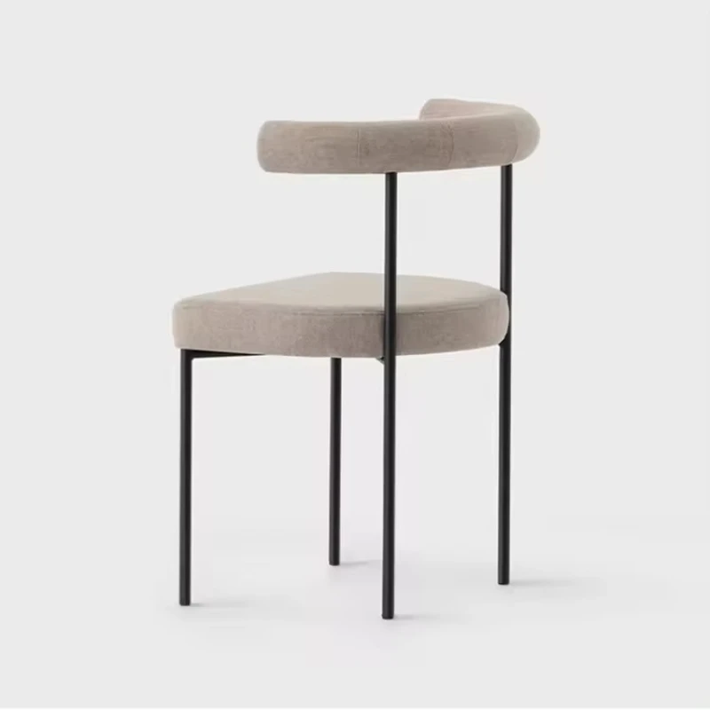 

Wholesale Nordic minimalist style restaurant Hotel restaurant Metal fabric dining chair