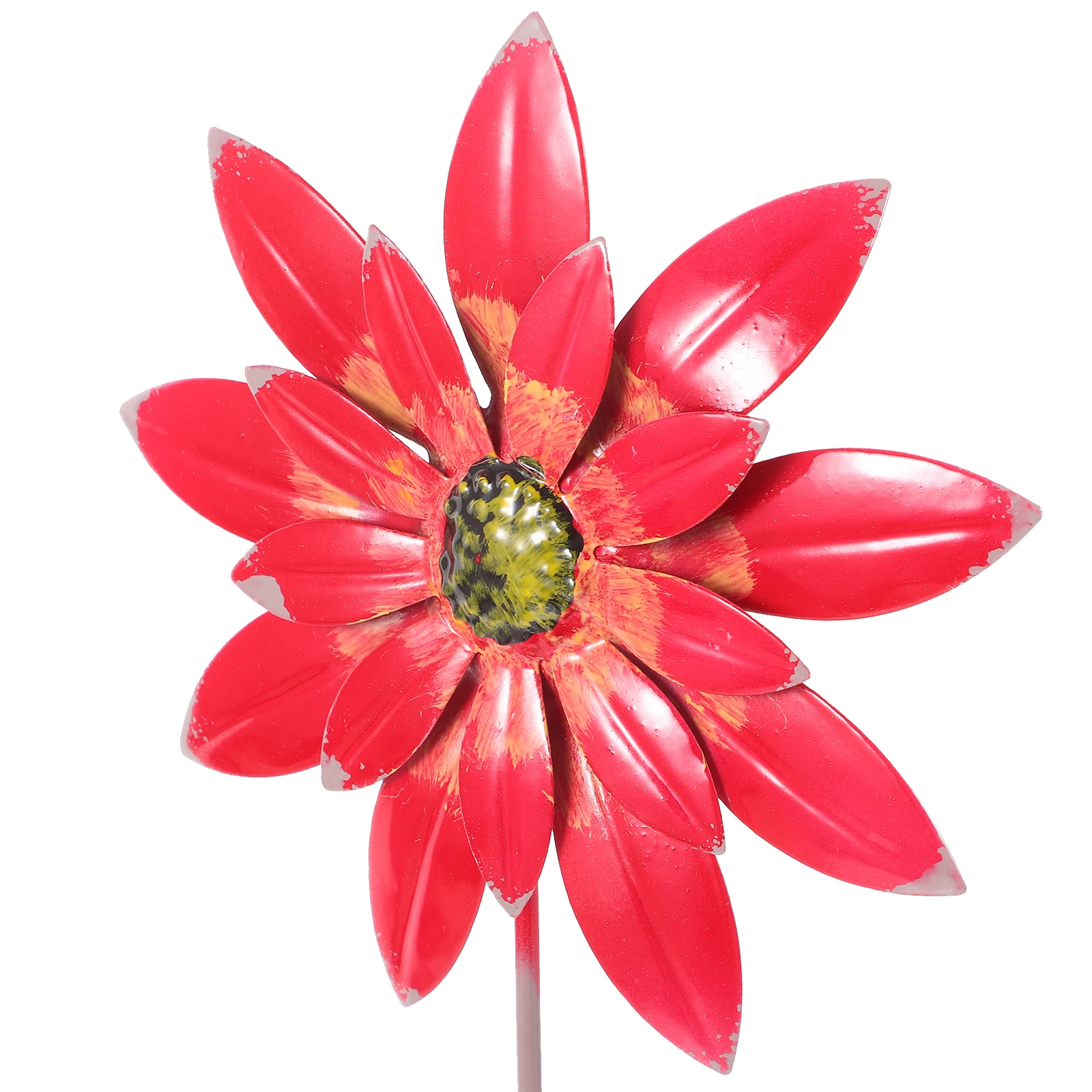 

1pcs Iron Garden Stake Decorative Floral Ornament For Lawn Yard Patio Outdoor Use Premium Iron Art Flower Insert Pathway Balcony