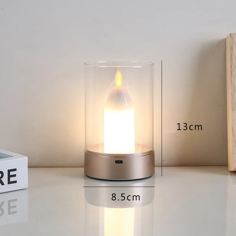 Nordic Mimics Candle Candle Candlelight Atmosphere Nightlight Flameless Decor Motion Sensor Manual USB Charging Scanning
