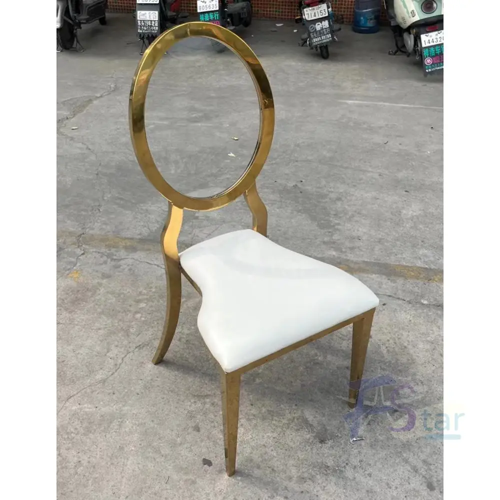 Factory Price Stainless Golden Steel Luxury Banquet Wedding Stainless Steel Event Dining Chair