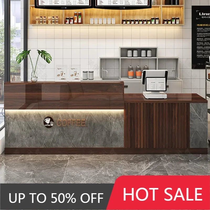 Salon Display Reception Desk Beauty Modern Luxury Lectern Speech Reception Desk Stand Rack Comptoir Caisse Commercial Furniture