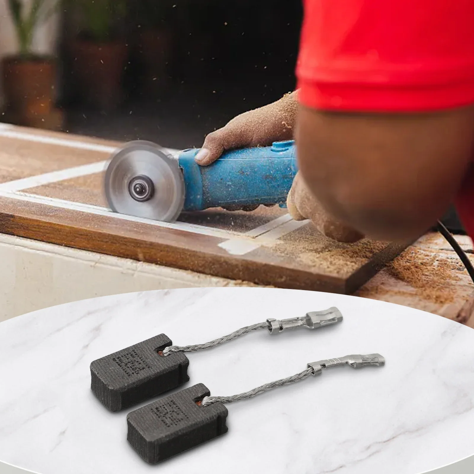 E64 카본 브러시, 1200W 앵글 연마기 GWS12-125S GWS12-150SE64, 셀프 스톱 카본 브러시, 전동 공구 액세서리, 6x10x17mm, 2 개