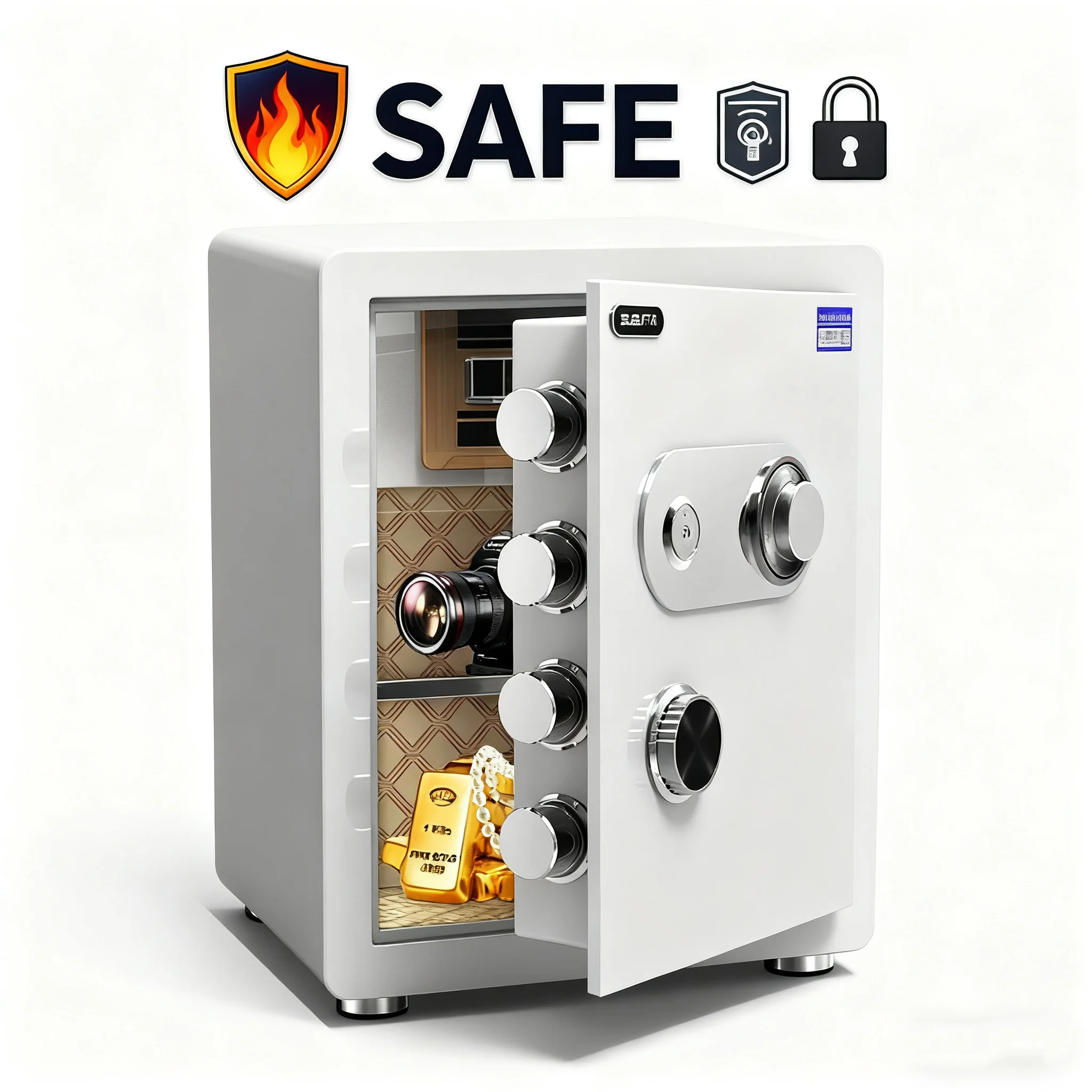 Thickened steel Cast Safe Secret Hidden Mechanical password safe Fireproof Waterproof Safe Piggy Bank For Jewelry Cash Guns