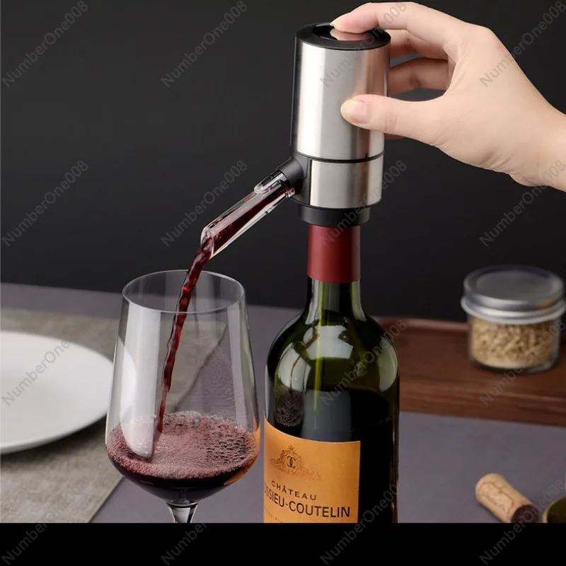 Fast Red Wine Decanter Electric Wine Dispenser Vacuum Sealing Plug Bottle Opener Set