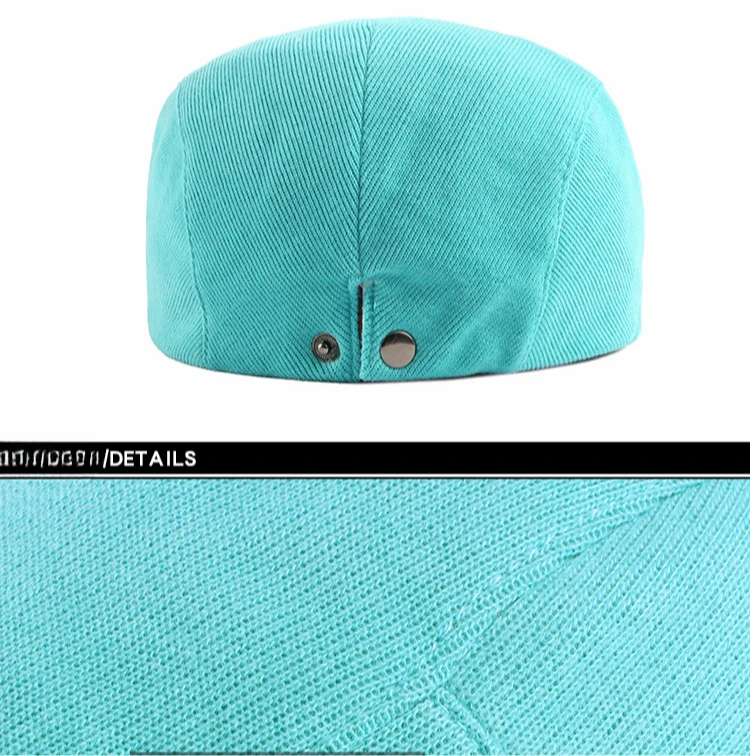 Herren Strick-Ivy-Flatcap, klassische einteilige Newsboy-Mütze, weiche, atmungsaktive, einfarbige Baskenmütze mit verstellbarem Snapback für – Detail 9