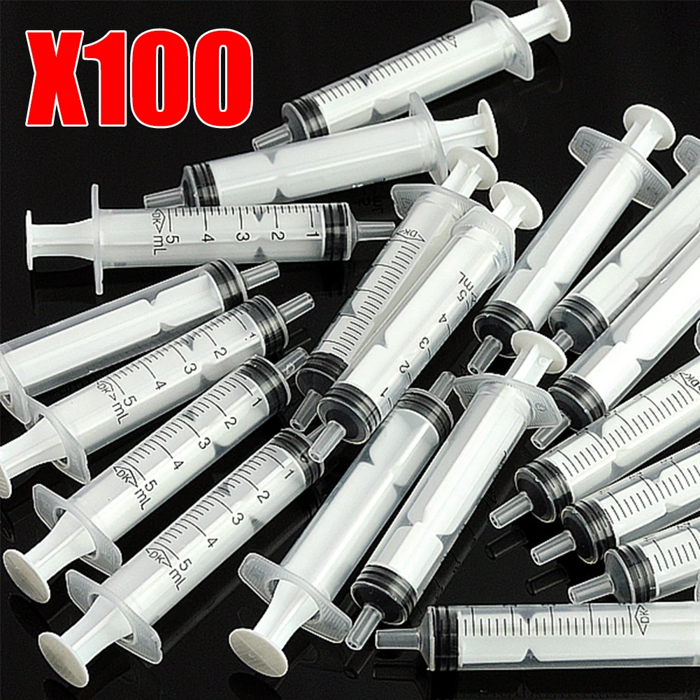 100Pcs/Set Nutrient Syringe No needle 1ML 3ML 5ML Hydroponics Plastic Nutrient Health Measuring Tools Sampler Reusable Syringe