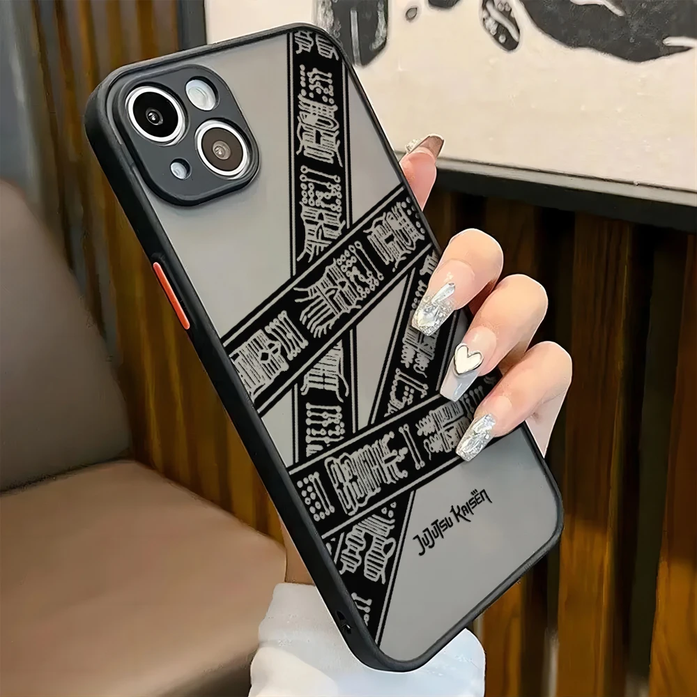 Jujutsu Kaisen Coole neue Anime für iPhone 15 14 13 12 11 Mini Pro Max X XR XSMax 6S 7 8 SE 2020 Plus matte durchscheinende Handyhülle