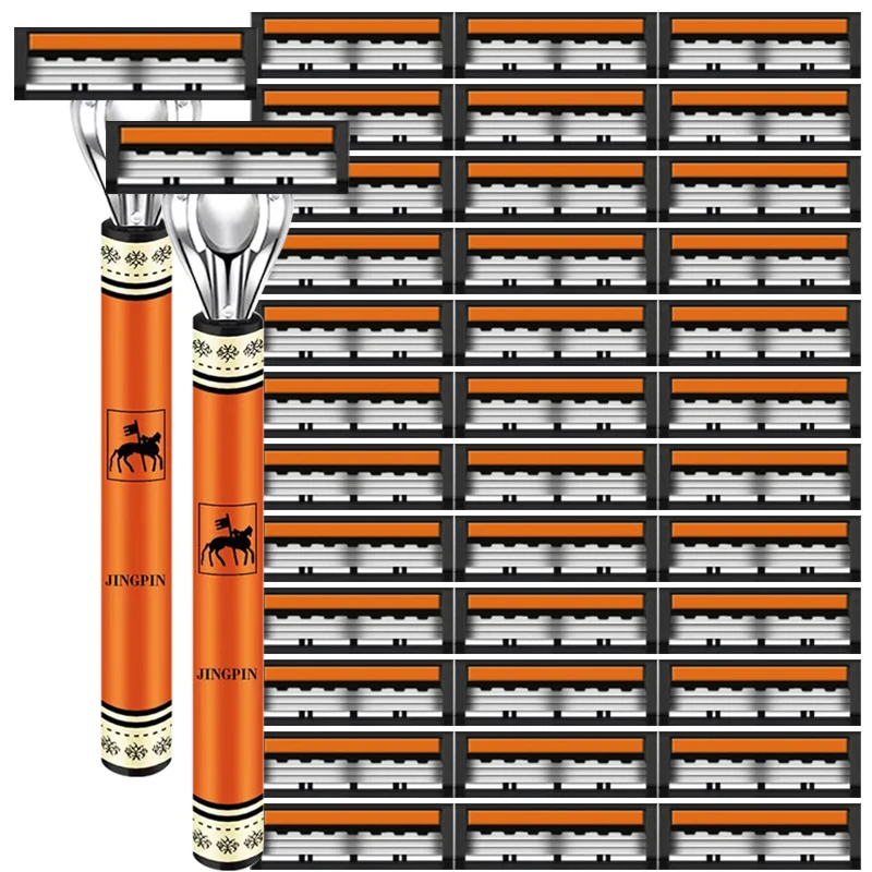 

3-layer Shaver sackPremium Stainless Steel Safety Razor with Replaceable Blades - Smooth and Comfortable Shave