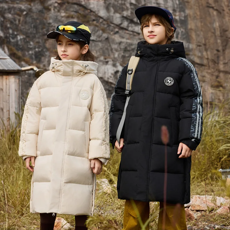 

OLEKID 2025 Children Winter Down Jacket Coat Hooded Thick Warm Teenager Outerwear Coat 5-14 Years Kids Girl Down Jacket Outfit