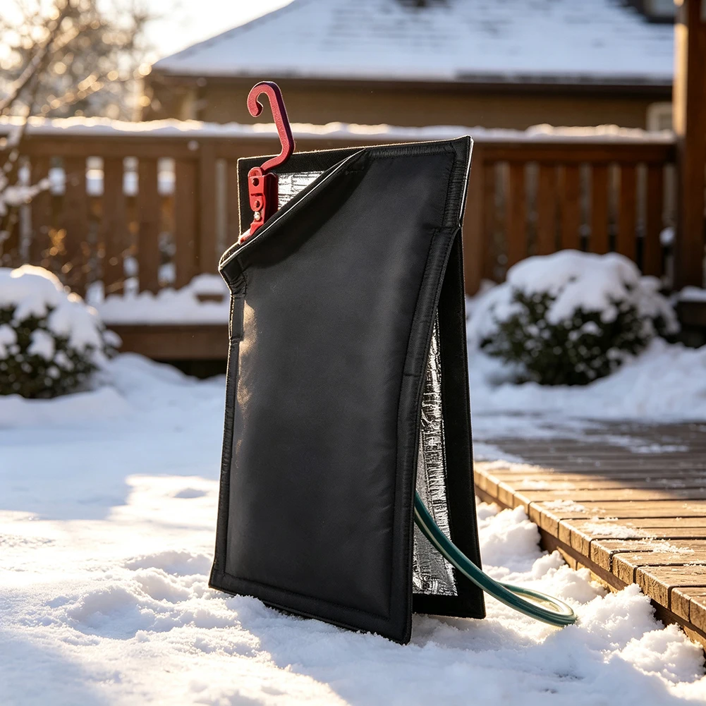 Outdoor Faucet Cover for Garden Lawn Sprinkler Systems Featuring Thermal Insulation and Compatibility with Standard Fittings