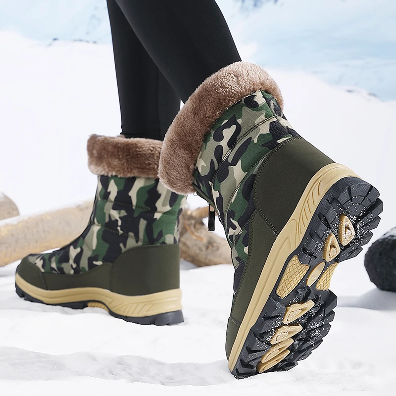 Winter Women Snow Boot High-top Waterproof Ankle Boots Ladies Thick Plus Warm Snow Hiking Boots Outdoor Cotton Shoes Sneakers view 4