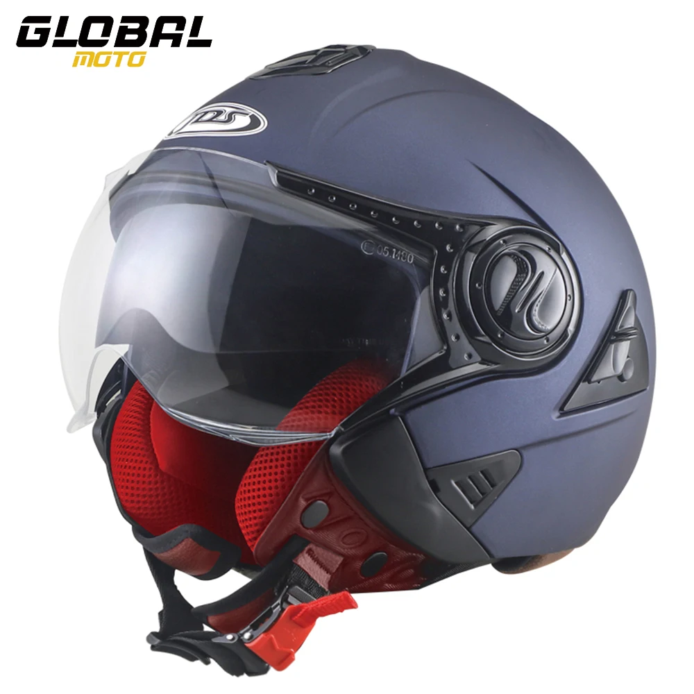 Motorcycle Helmet Men Summer Double Lens Moto Helmet Open Face Motocross Racing Off Road Helmet Casco Moto Capacete Casque