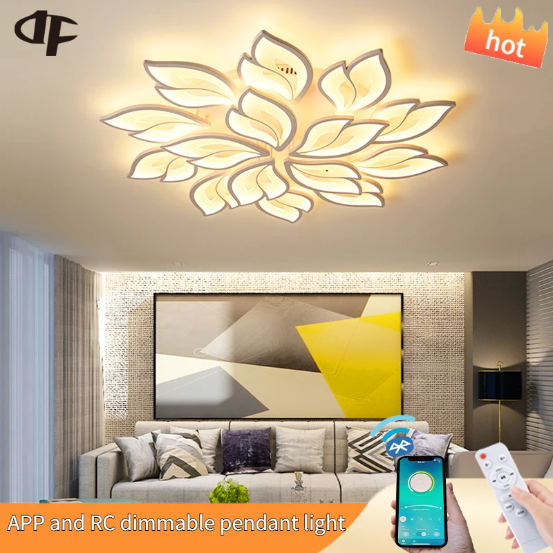 Modern chandelier living room ceiling chandelier bedroom LED ceiling lamp acrylic suction chandelier APP remote control function