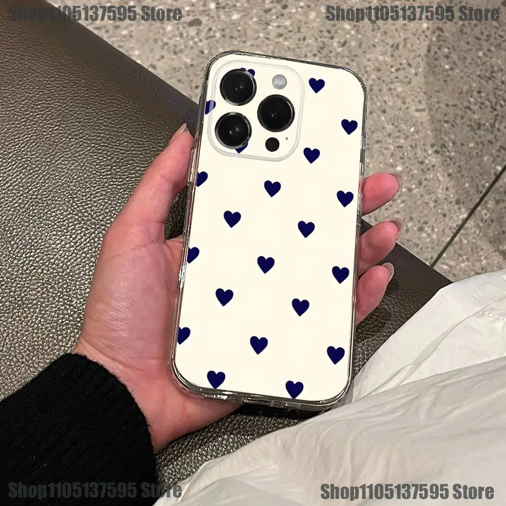 Чехол для телефона Ins Silver Graffiti Heart для iPhone 17,16,15,14,13,12,11 Pro,Max,Plus,X,XS,XR,SE4,E Mini, прозрачный мягкий чехол
