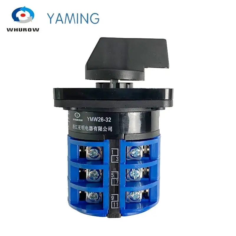 Rotary Cam Switch 3 Position 660V 32A 3 Poles Three Levels Manual Electrical Changeover Selector YMW26 LW28 LW26-32/3
