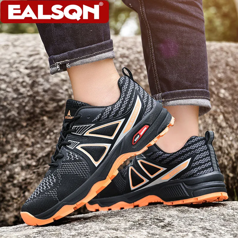 Men's Non-Slip Hiking Shoes Lightweight Lace-Up Tactical Training Sports Shoes Large Size Outdoor Mountain Trekking Sneakers