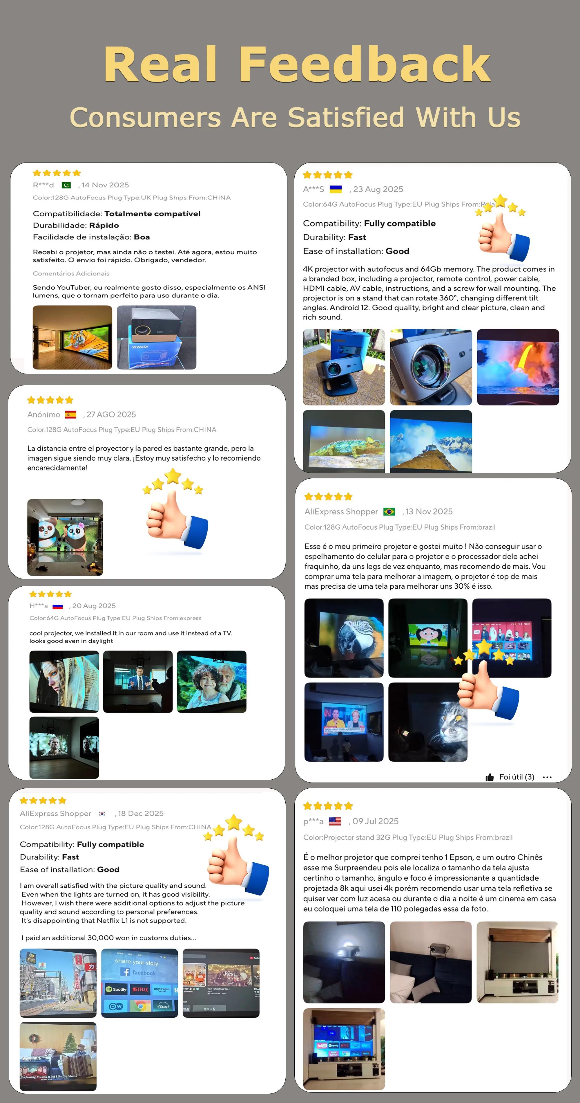 2026 XIWBSY 4K Android 14.0 Netflix Projektor 4000ANSI Google TV Projektor Outdoor-Filmprojektor Versiegelter Optischer Projektor – Detail 15