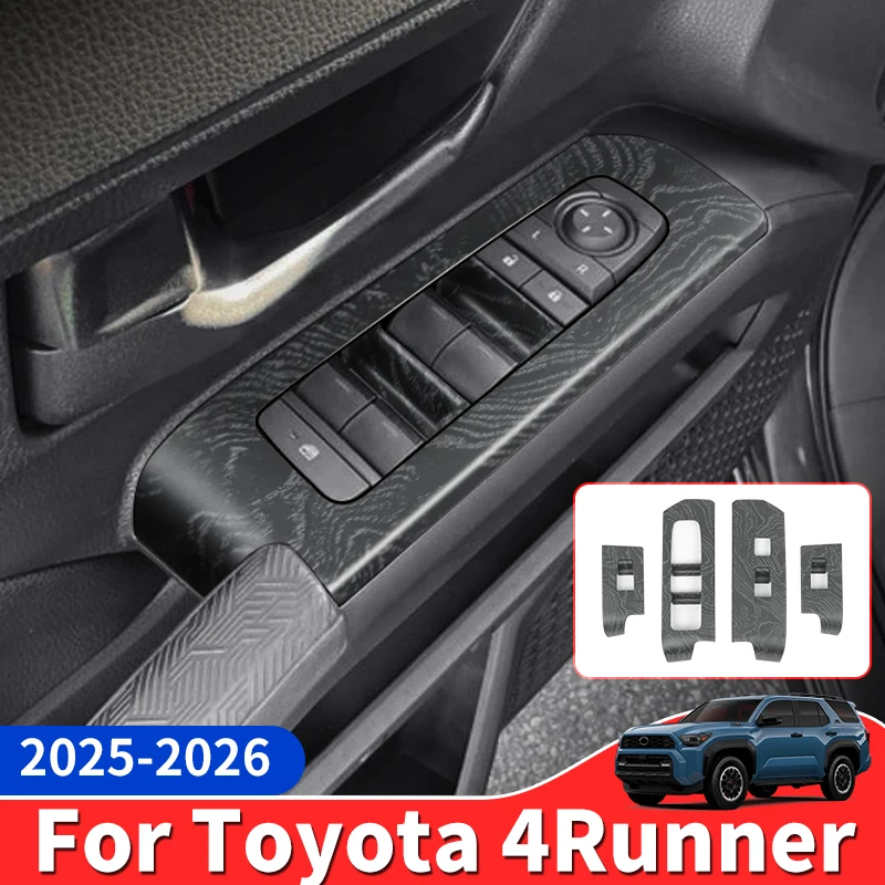 

For 2024-2026 Toyota 4Runner Car Window Control Trim Panel Cover Car Interior Upgraded Accessories