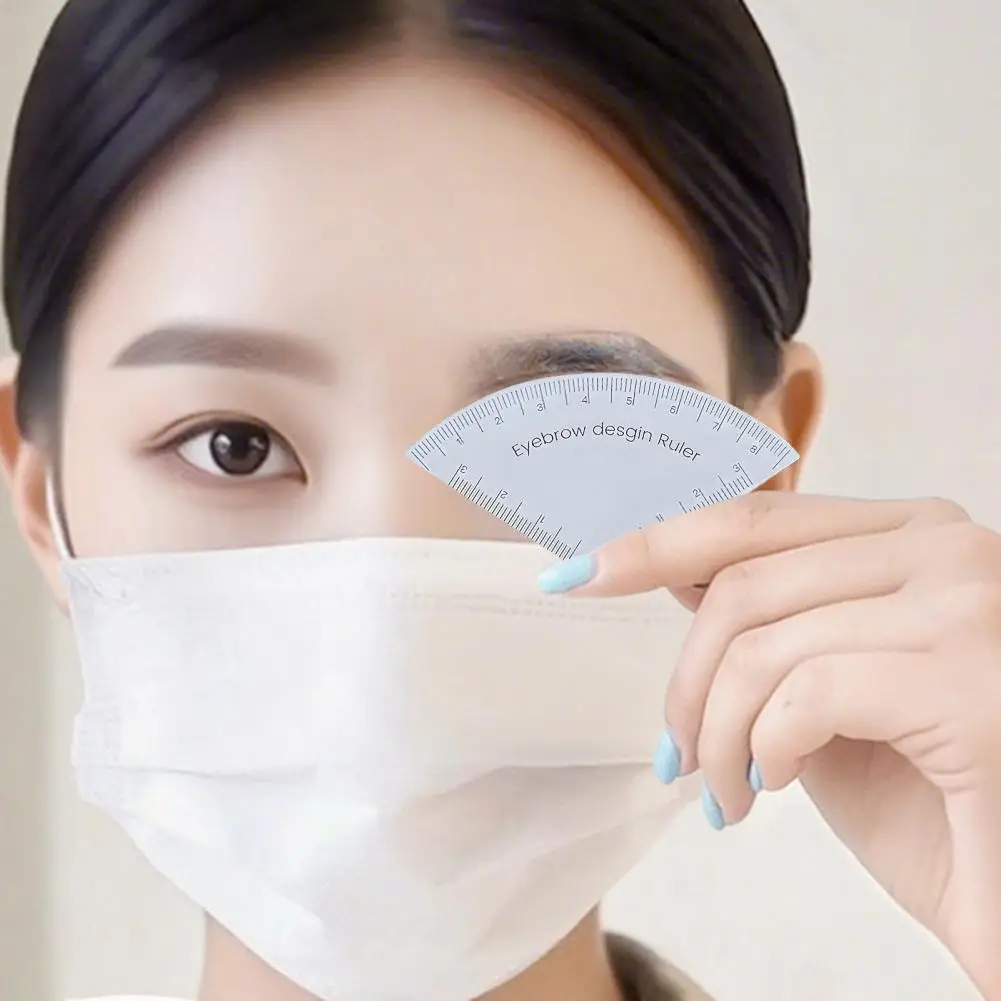 Wenkbrauwvormgevende liniaal Verstelbare make-up tekengids Wenkbrauwontwerpliniaal Draagbaar make-uphulpmiddel voor beginners Pros