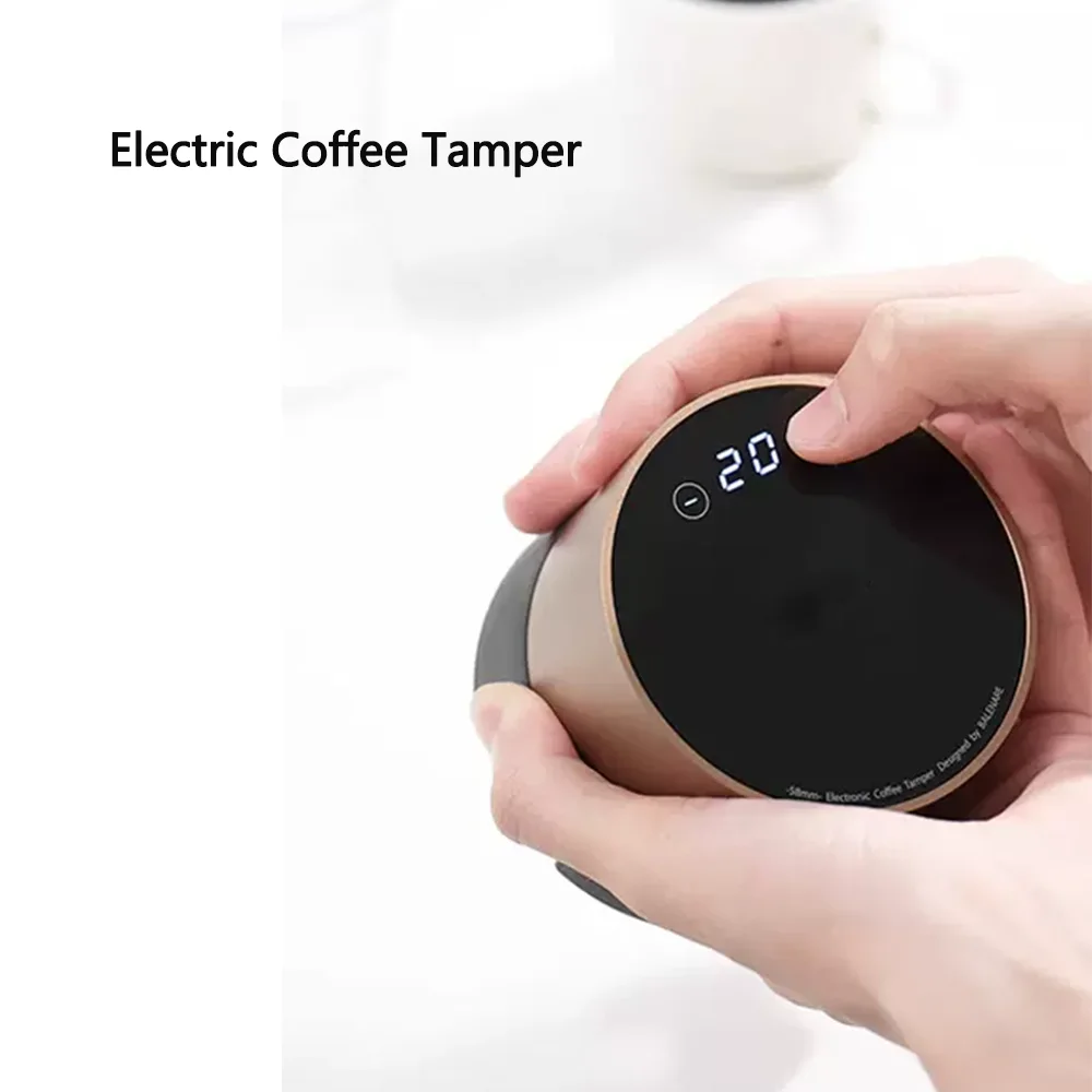 58MM Portable Coffee Tamper Electric Coffee Tamper Rechargeable Tamper Flat Espresso Coffee Tools