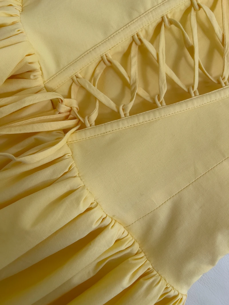 Ele Princ Sle off-shoulder baljurk Dr Summer Vaion Casual katoenen hoge taille A-lijn rok lang Dr