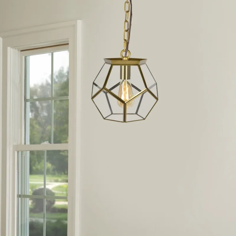 American style small chandelier bedroom bedside bar balcony chandelier hallway light