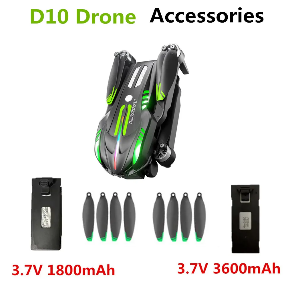 D10 Drone Battery 3.7V 1800Mah 3600mAh M1s Drone  Propeller  Maple Leaf D10 Drone Parts D10 Batteries