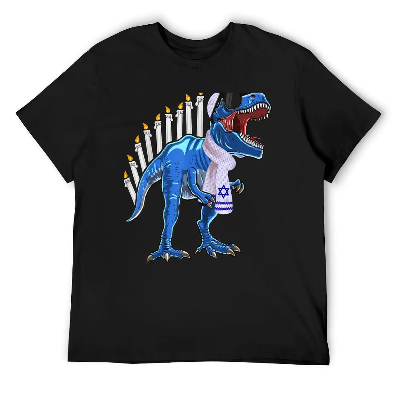 Menorasaurus Rex Shirt T Rex Dinosaur Hanukkah Gift for Boys T-Shirt summer tops man clothes korean fashion men graphic t shirts