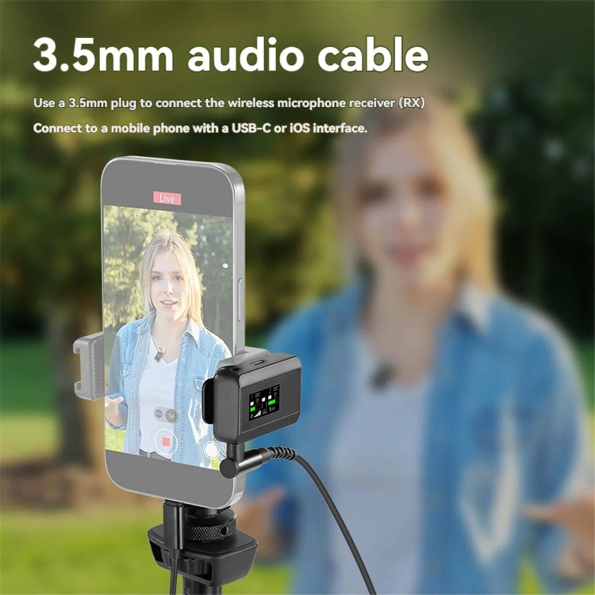 

New 3C-Audio Cable Male to Male 3.5mm TRS to USB C+3.5mm TRS to for Interface for Android PC Microphone