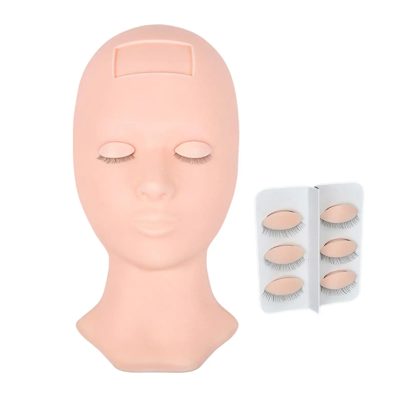 False Eyelash Expansion Chair Mannequin Headpronded Silicone Exercise for Make