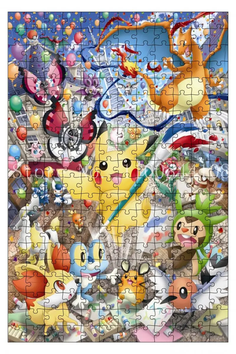 Pokemon Pikachu Art Puzzle 300/500/1000 sztuk Puzzle kreatywne zdjęcia zabawki edukacyjne zabawa gra rodzinna dla dzieci dorośli