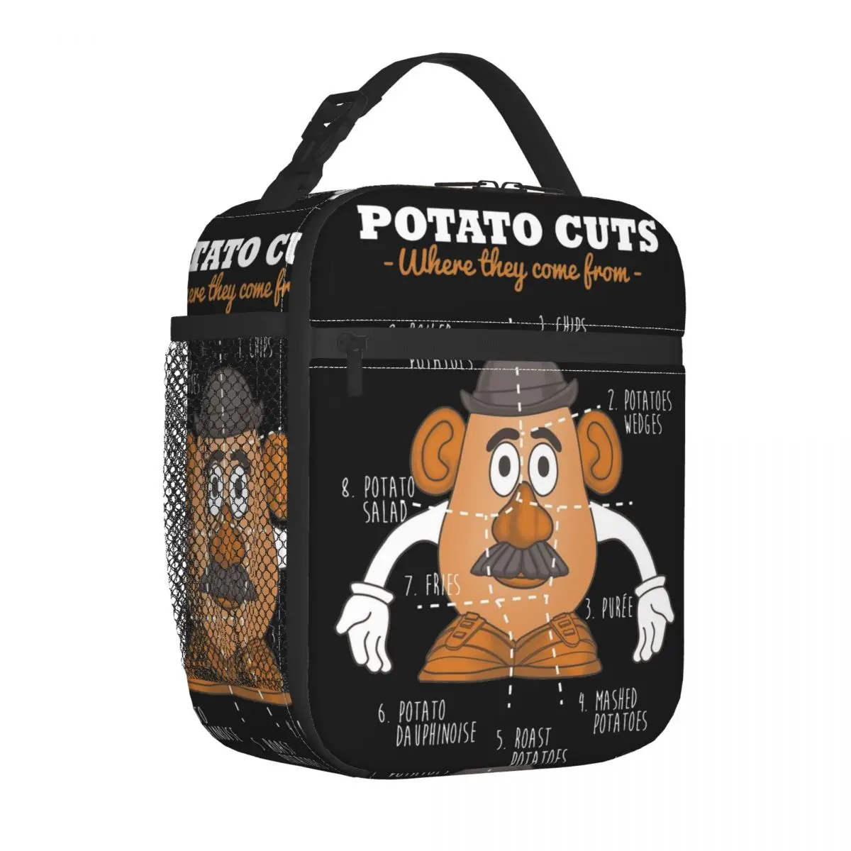 Mr Potato Head Cuts Product Insulated Lunch Tote Bag For Picnic Food Box Portable Thermal Cooler Lunch Boxes